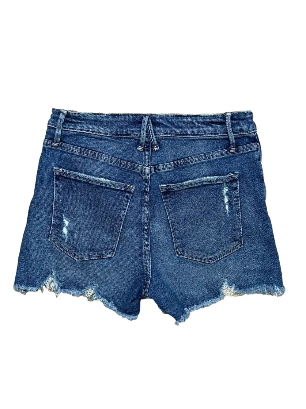 Good American Good 90s Distressed Medium Wash Jean Shorts Women’s Size 4/27